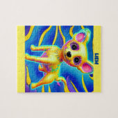 CHIHUAHUA DOG GEPUBLICEERD MET GEPERSONALISEERDE N LEGPUZZEL (Horizontaal)