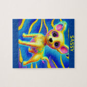 CHIHUAHUA DOG GEPUBLICEERD MET GEPERSONALISEERDE N LEGPUZZEL (Horizontaal)