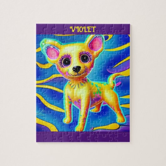 CHIHUAHUA DOG GEPUBLICEERD MET GEPERSONALISEERDE N LEGPUZZEL (Verticaal)