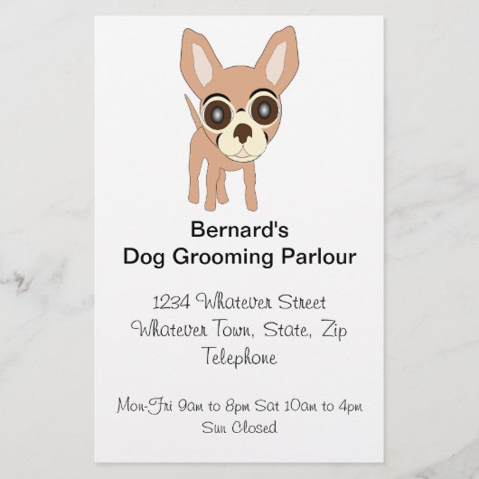 Chihuahua Dog Grooming Parlor Flyer (Voorkant)