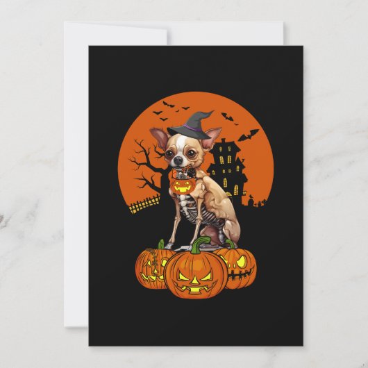 Chihuahua Dog Halloween Kaart (Voorkant)