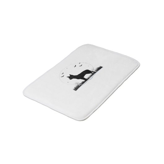 Chihuahua Dog - Halloween Moon Silhouette Classic Badmat (Gekanteld)