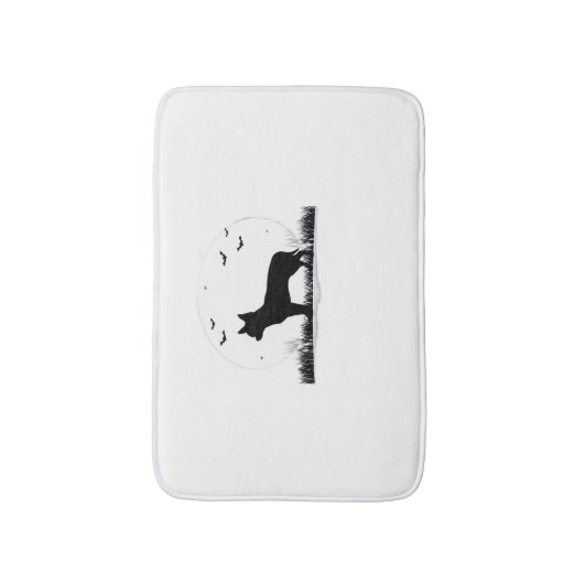 Chihuahua Dog - Halloween Moon Silhouette Classic Badmat (Voorkant Verticaal)