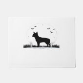 Chihuahua Dog - Halloween Moon Silhouette Classic Deurmat (Voorkant)