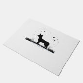 Chihuahua Dog - Halloween Moon Silhouette Classic Deurmat (Schuin)