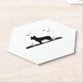 Chihuahua Dog - Halloween Moon Silhouette Classic Kartonnen Onderzetters (Schuin)