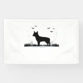 Chihuahua Dog - Halloween Moon Silhouette Classic Spandoek (Horizontaal)
