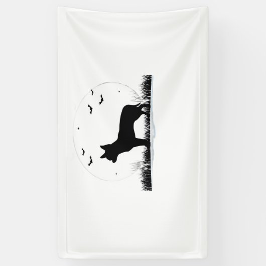 Chihuahua Dog - Halloween Moon Silhouette Classic Spandoek (Verticaal)