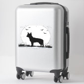 Chihuahua Dog � Halloween Moon Silhouette Classic  Sticker (Koffer)