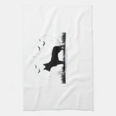 Chihuahua Dog � Halloween Moon Silhouette Classic  Theedoek (Verticaal)