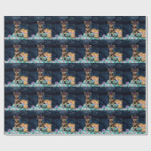 Chihuahua Dog Halloween Truck Scary Night Cadeaupapier (Vlak)