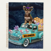 Chihuahua Dog Halloween Truck Scary Night Planner (Voorkant)