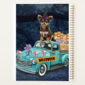 Chihuahua Dog Halloween Truck Scary Night Planner (Achterkant)
