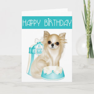 Chihuahua Dog Happy Birthday Wenskaart Kaart