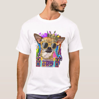 Chihuahua Dog Hip Hop 90s Rap Muziek T Shirt