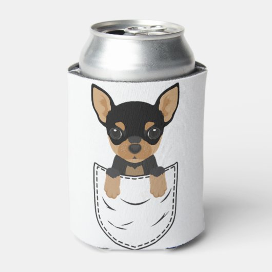 Chihuahua Dog in Pocket Blikjeskoeler (Blikje Voorkant)