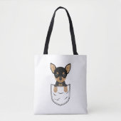 Chihuahua Dog in Pocket Tote Bag (Voorkant)