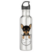 Chihuahua Dog in Pocket Waterfles (Voorkant)