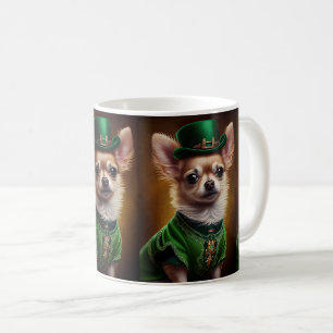 Chihuahua Dog in St. Patrick's Day Dress Koffiemok