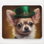 Chihuahua Dog in St. Patrick's Day Dress Muismat (Voorkant)