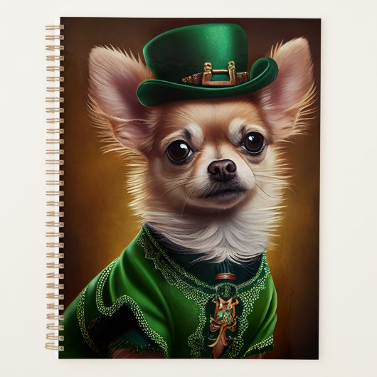 Chihuahua Dog in St. Patrick's Day Dress Planner (Voorkant)