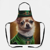 Chihuahua Dog in St. Patrick's Day Dress Schort (Voorkant)