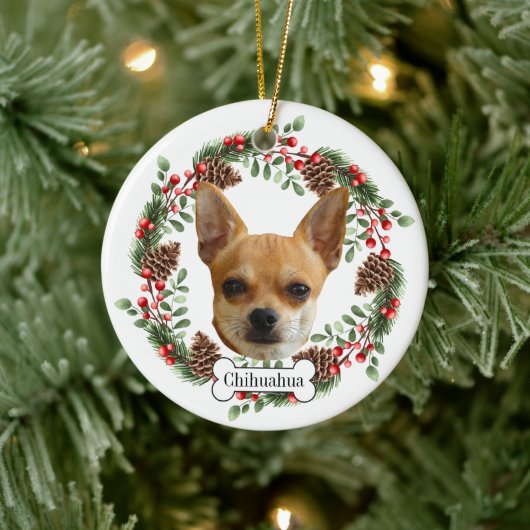 Chihuahua dog keramisch ornament (Boom)