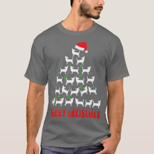 Chihuahua Dog kerstboom Santa Hat Xmas Funny T-shirt
