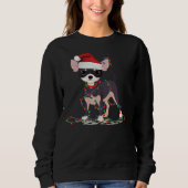 Chihuahua Dog Kerstlicht Decor Xmas Pajamas Trui (Voorkant)