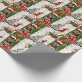 Chihuahua Dog Kerstmis Cadeaupapier (Hoek)