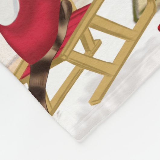 Chihuahua Dog Kerstmis Fleece Deken (Hoek)