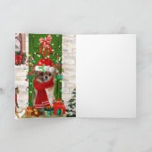 Chihuahua Dog Kerstmis Kaart (Binnen)