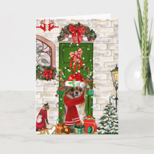 Chihuahua Dog Kerstmis Kaart
