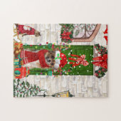 Chihuahua Dog Kerstmis Legpuzzel (Horizontaal)