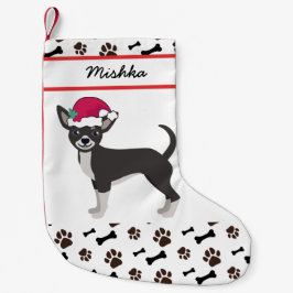 Chihuahua Dog Kerstmis met aangepaste naam van de  Kleine Kerstsok