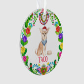 Chihuahua Dog Kerstmis Ornament (voorkant)
