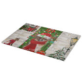 Chihuahua Dog Kerstmis Snijplank (Hoek)