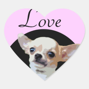 Chihuahua Dog liefde hart stickers