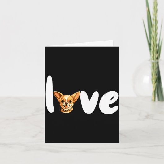 Chihuahua Dog Love For Valentines Day  Kaart (Voorkant)
