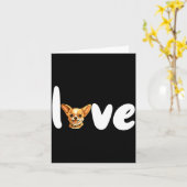 Chihuahua Dog Love For Valentines Day  Kaart (Gele Bloem)