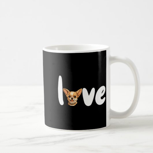 Chihuahua Dog Love For Valentine's Day Koffiemok (Rechts)