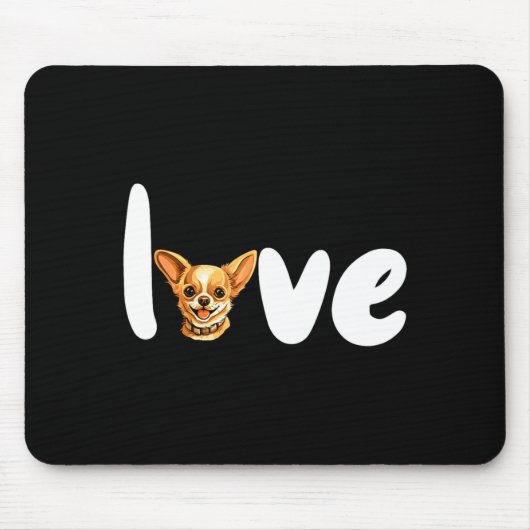Chihuahua Dog Love For Valentines Day Muismat (Voorkant)
