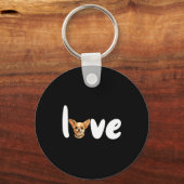 Chihuahua Dog Love For Valentine's Day Sleutelhanger (Voorkant)