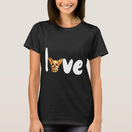 Chihuahua Dog Love For Valentines Day T-shirt (Voorkant)