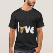 Chihuahua Dog Love For Valentine's Day  T-shirt (Voorkant)