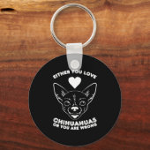 Chihuahua Dog Lover Sleutelhanger (Voorkant)