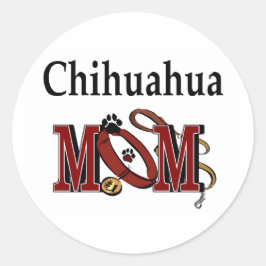 Chihuahua Dog Mam Gifts Ronde Sticker