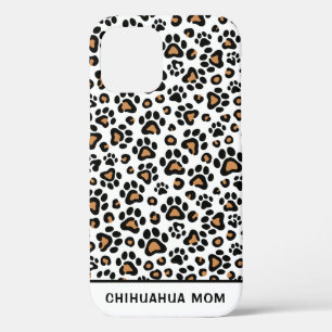 Chihuahua Dog Mam met Leopard Paw Print Case-Mate iPhone Case