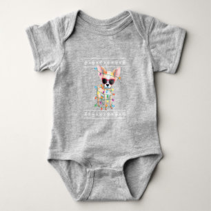 Chihuahua Dog Mam Vrouwen Kerstmis Ugly Sweater Romper