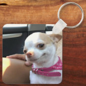 Chihuahua Dog Meme Dubbelzijdige Sleutelhanger (Achterkant)
